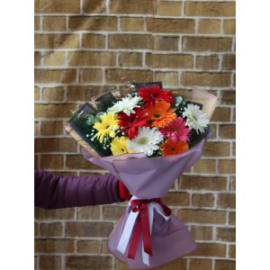 Renkli Celbera Buketi Renkli Celbera Buketi